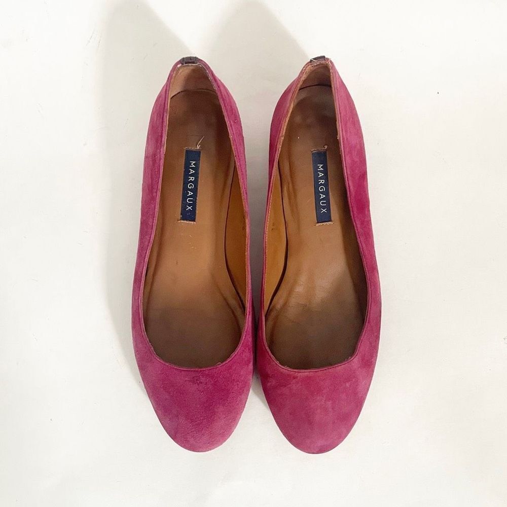 Margaux Suede Slip On Flats Cranberry Red Size 38.5